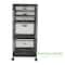 Mind Reader Black 5-Drawer Rolling File Cabinet